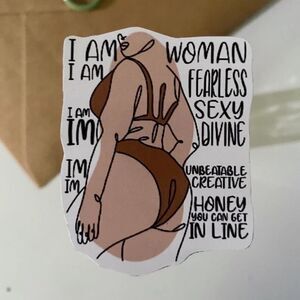 3/$20 Vinyl Glossy Sticker | I am Woman | I am Human